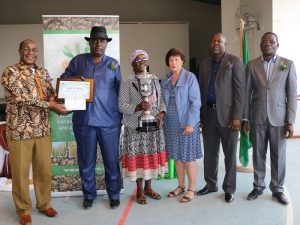 Mr. Lifasi Munsu, crowned as the National Communal Dry-Land Maize Champion Farmer Of The Year.