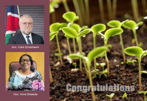NAB would like to congratulate Hon. Calle Schlettwein on his appointment as the Minister for Agriculture, Water and Land Reform